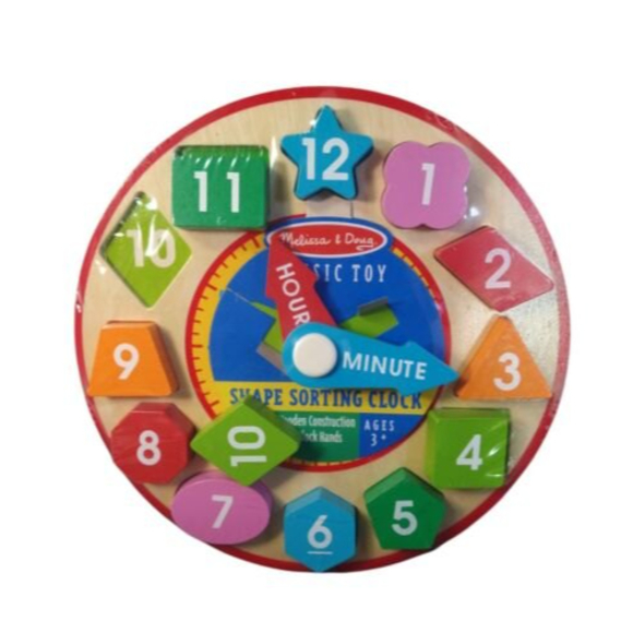 Toys Melissa And Doug Shape Sorting Clock Classic Wooden Toy